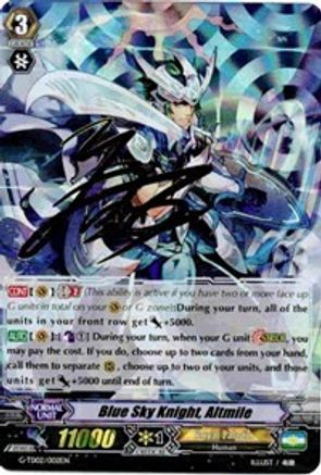 Blue Sky Knight, Altmile (Signed Foil) (G-TD02: DIVINE SWORDSMAN OF THE SHINY STAR)