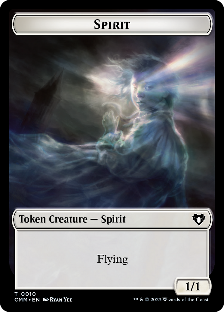 Image of Spirit Token (10) [Commander Masters Tokens]