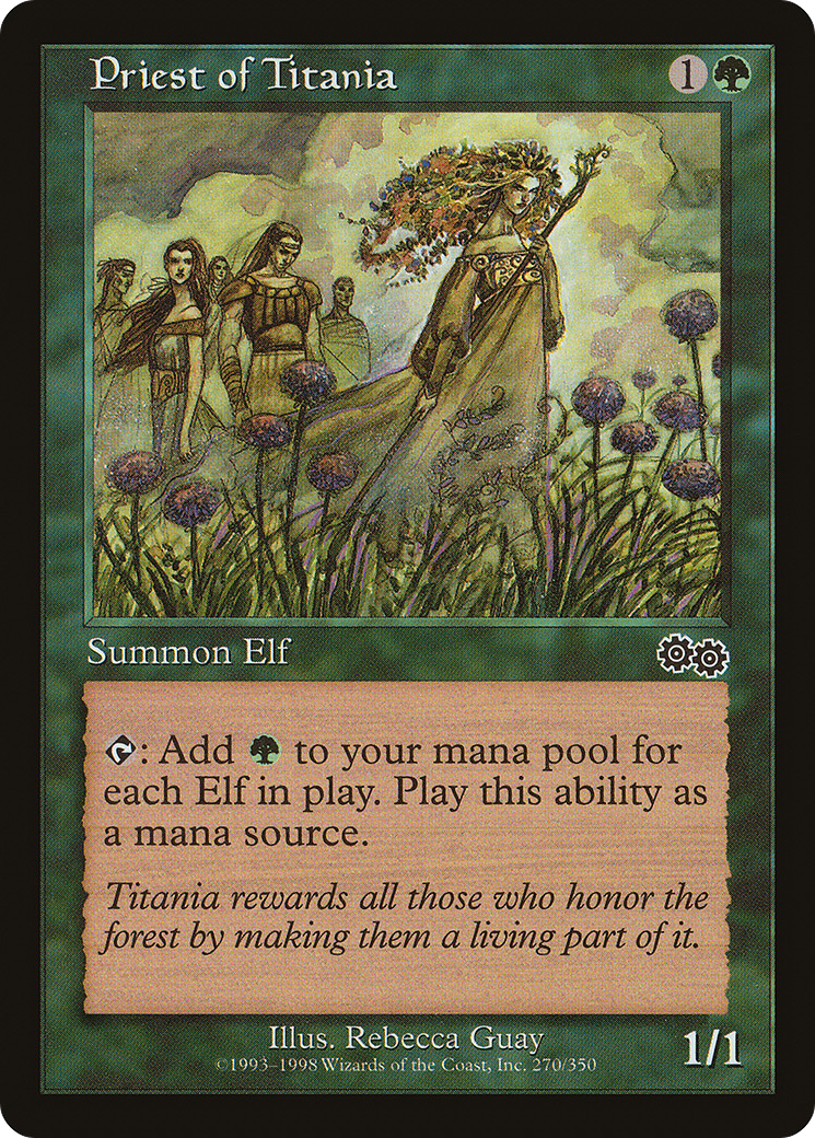 Image of Priest of Titania [Urza's Saga]