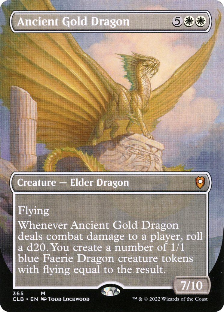 Image of Ancient Gold Dragon (Borderless Alternate Art) [Commander Legends: Battle for Baldur's Gate]