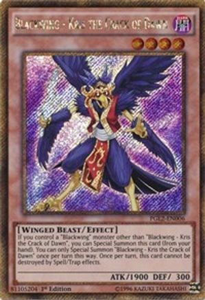 Image of Blackwing - Kris the Crack of Dawn [PGL2-EN006] Gold Secret Rare
