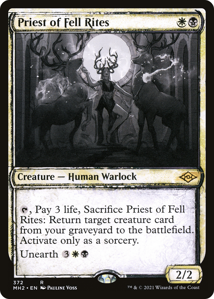 Image of Priest of Fell Rites (Sketch) [Modern Horizons 2]