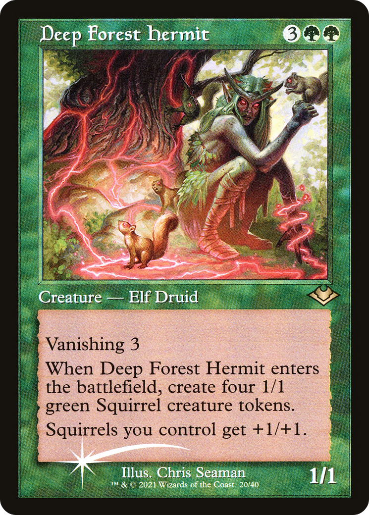 Image of Deep Forest Hermit (Retro Frame) (MH1-020) - Modern Horizons 1 Timeshifts Etched Foil