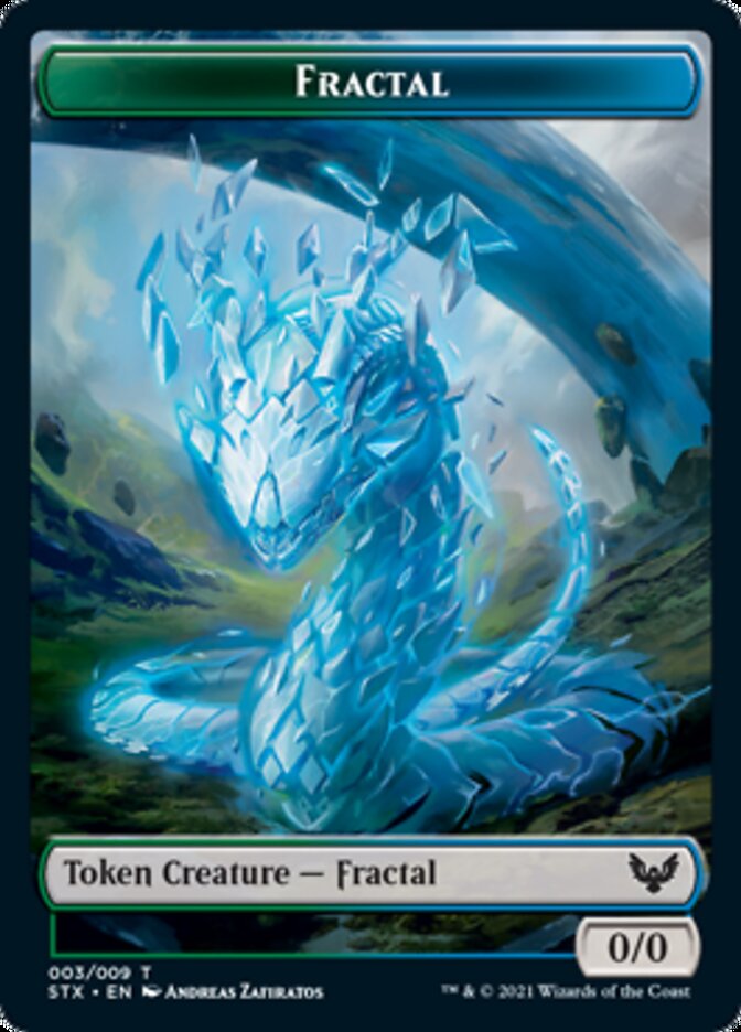 Image of Fractal // Pest Double-Sided Token [Strixhaven: School of Mages Tokens]