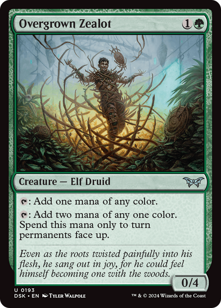 Image of Overgrown Zealot [Duskmourn: House of Horror]