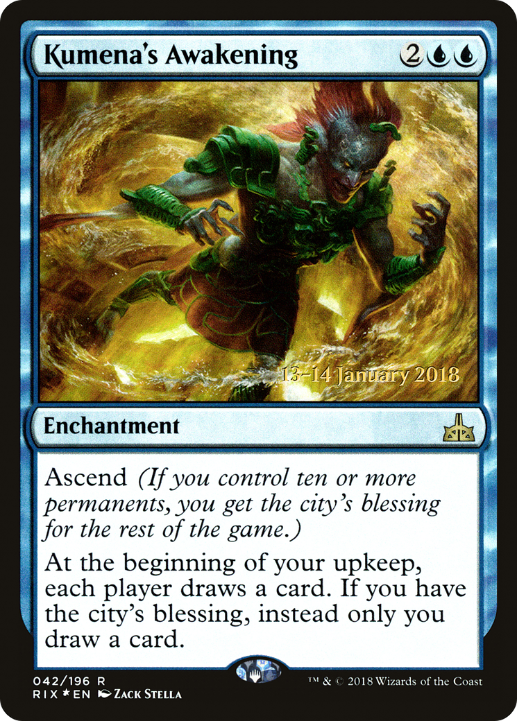 Image of Kumena's Awakening [Rivals of Ixalan Prerelease Promos]