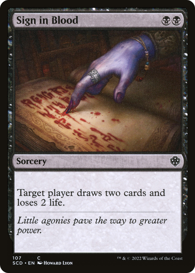 Image of Sign in Blood [Starter Commander Decks]