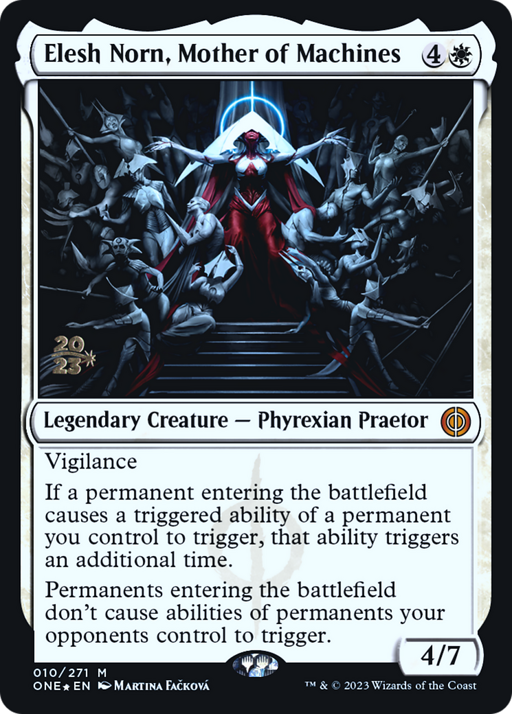Image of Elesh Norn, Mother of Machines [Phyrexia: All Will Be One Prerelease Promos]