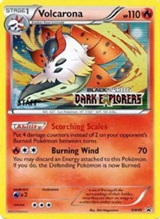 Image of Volcarona (BW40) (Staff Prerelease Promo) [Black & White: Black Star Promos]