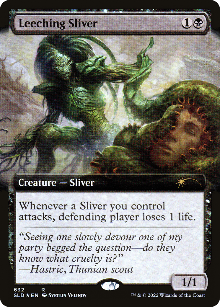 Image of Leeching Sliver (Extended Art) [Secret Lair Drop Promos]