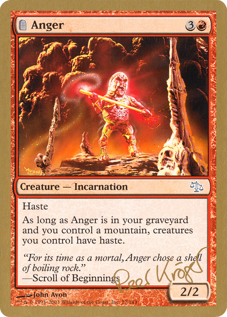 Image of Anger (Peer Kroger) [World Championship Decks 2003]
