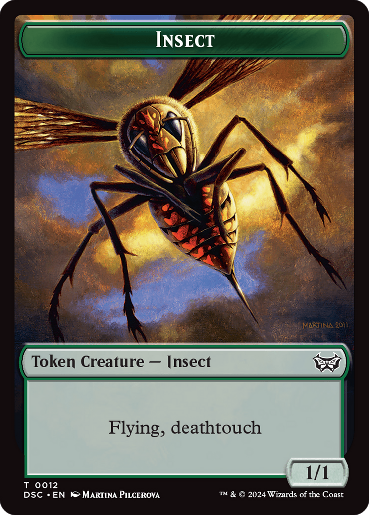 Image of Insect (0012) // Ooze (0013) Double-Sided Token [Duskmourn: House of Horror Commander Tokens]