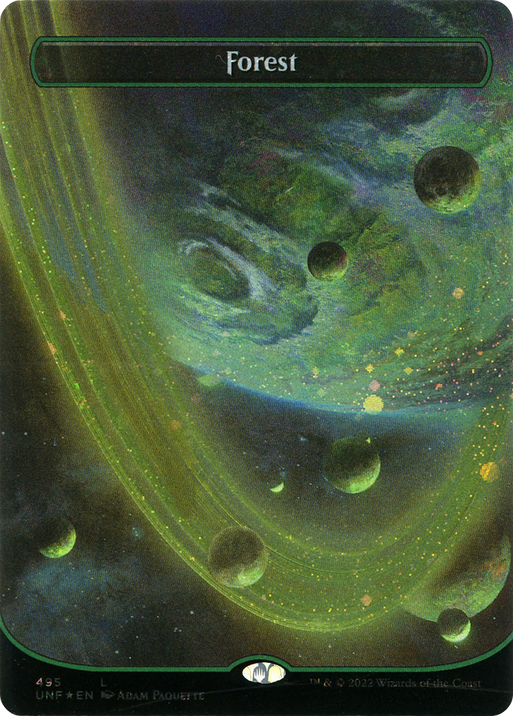 Image of Forest (495) (Orbital Space-ic Land) (Galaxy Foil) [Unfinity]