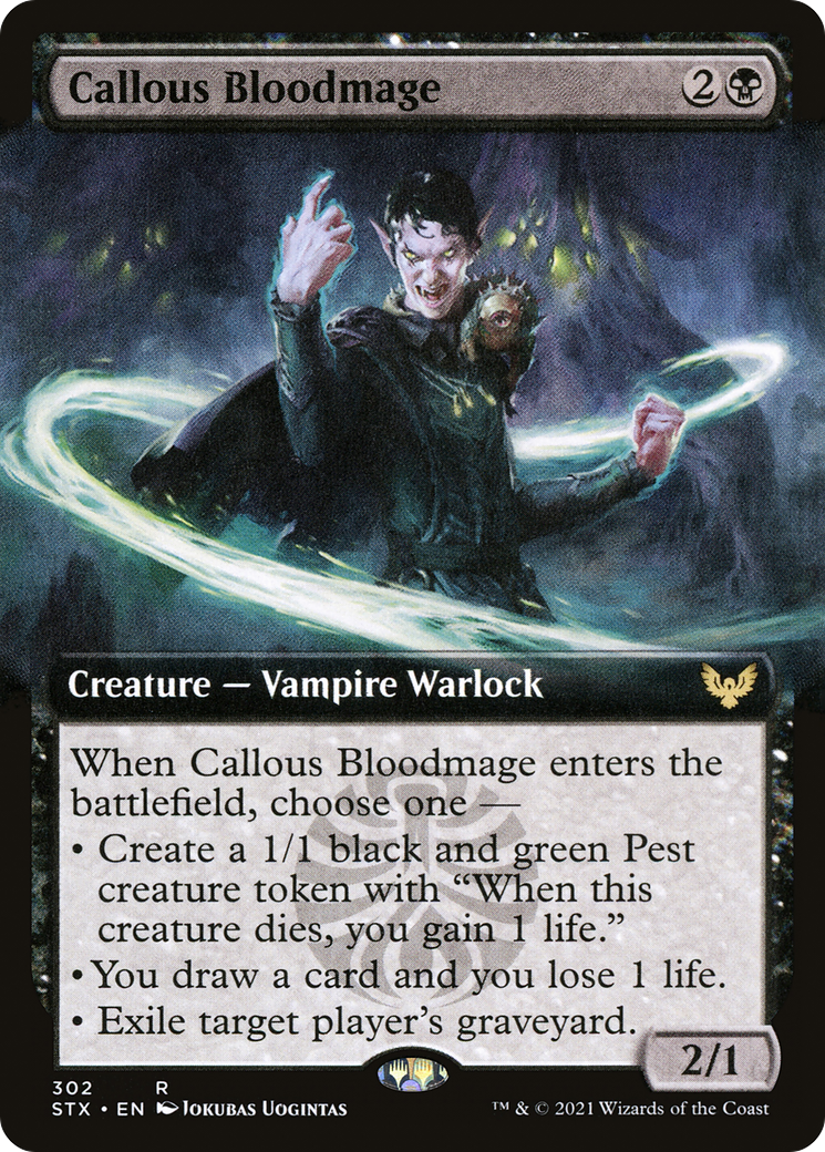Image of Callous Bloodmage (Extended Art) [Strixhaven: School of Mages]