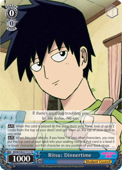 Image of Ritsu: Dinnertime (MOB/SX02-T13 TD) [Mob Psycho 100]