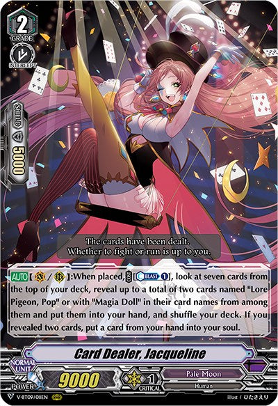 Image of Card Dealer, Jacqueline (V-BT09/011EN) [Butterfly d'Moonlight]