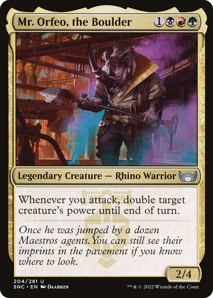 Image of Mr. Orfeo, the Boulder [Streets of New Capenna]