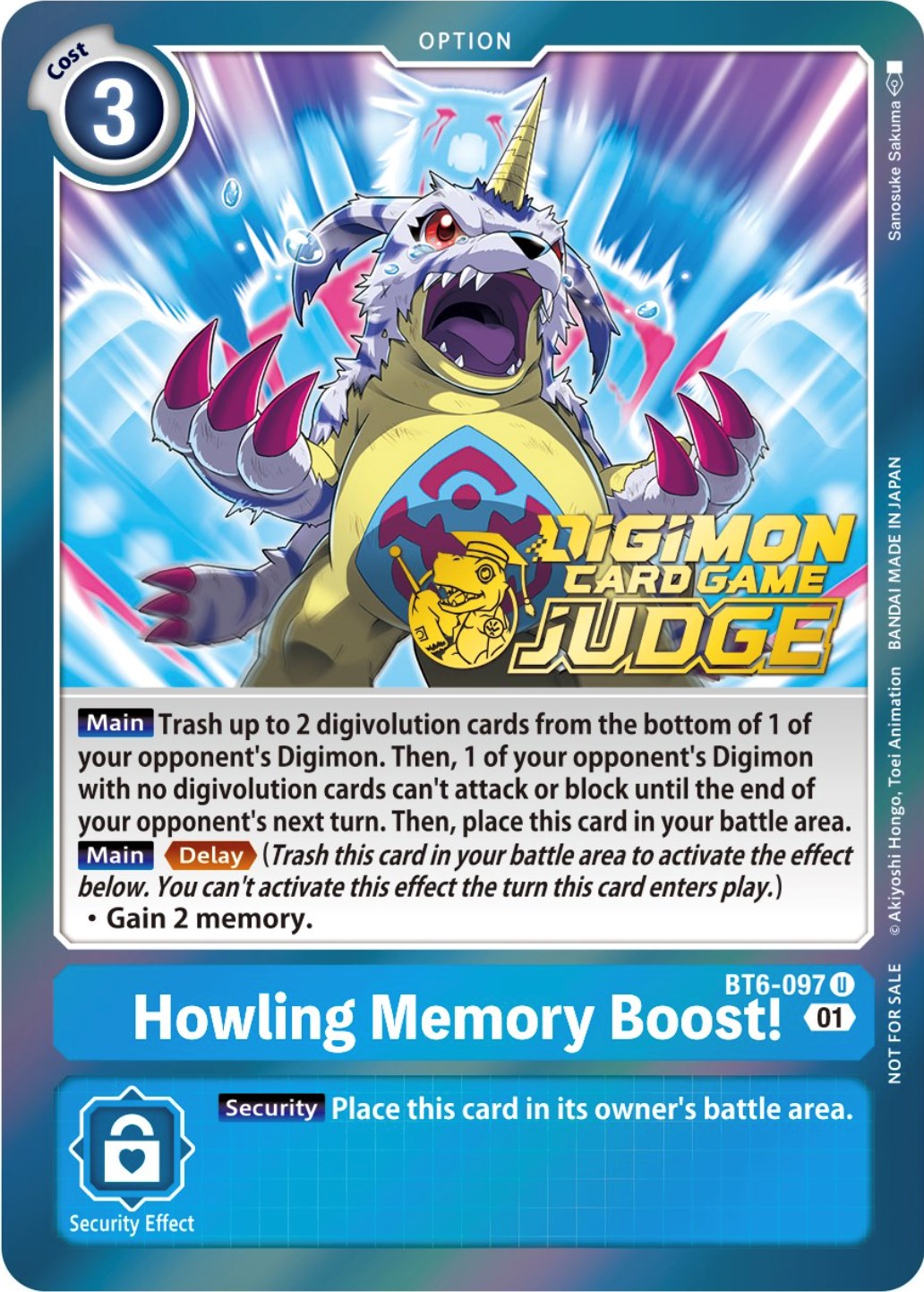 Image of Howling Memory Boost! [BT6-097] (Judge Pack 3) [Double Diamond Promos]