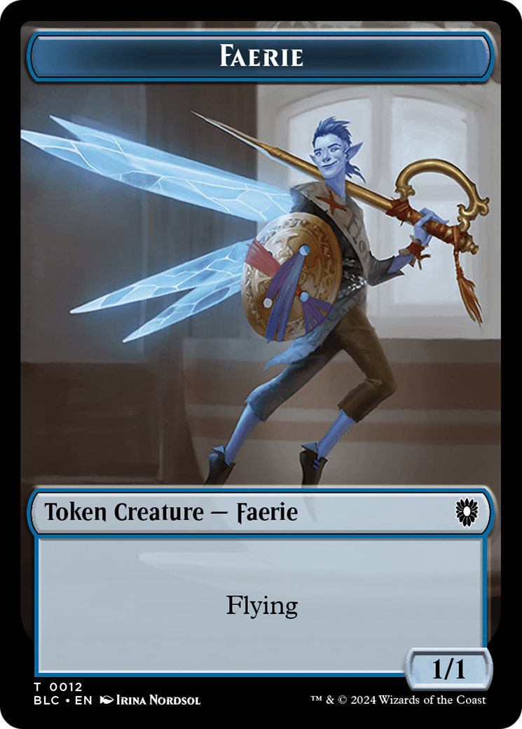 Image of Spirit // Faerie Double-Sided Token [Bloomburrow Commander Tokens]