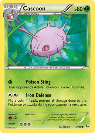 Image of Cascoon (6/108) [XY: Roaring Skies]
