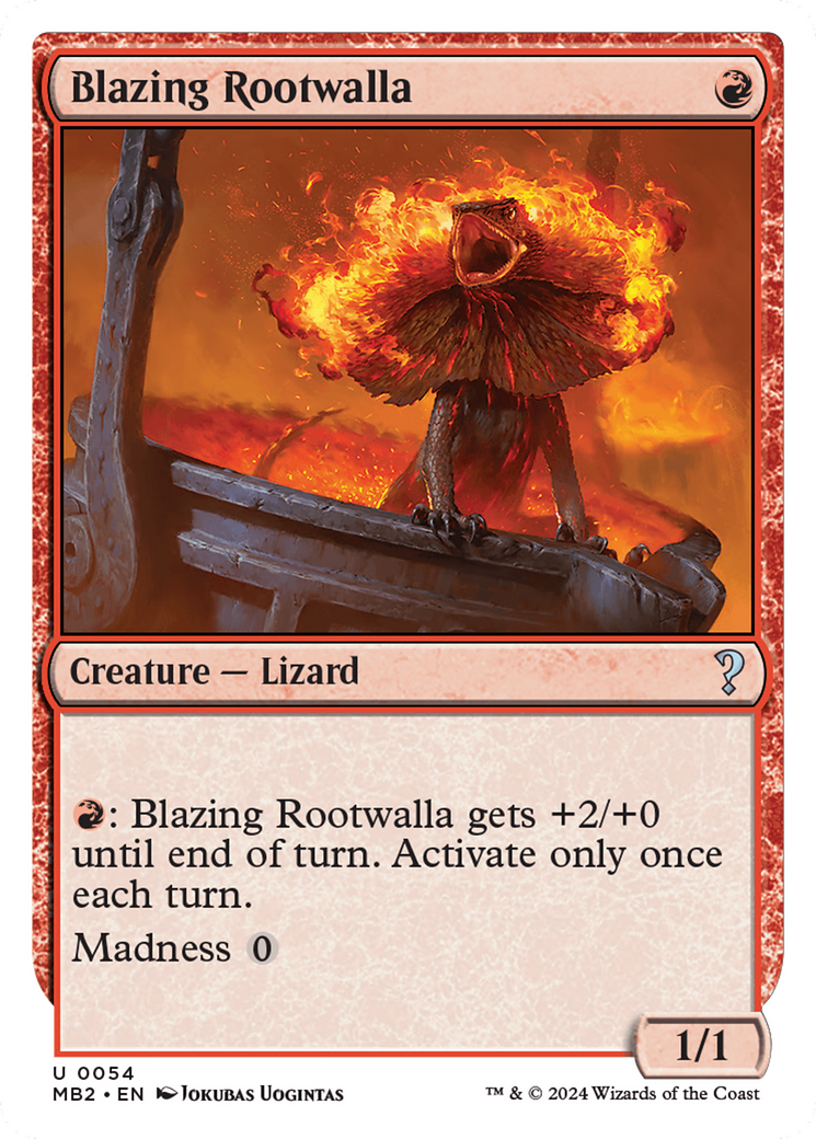 Image of Blazing Rootwalla (White Border) [Mystery Booster 2]