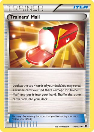 Image of Trainers' Mail (92/108) [XY: Roaring Skies]