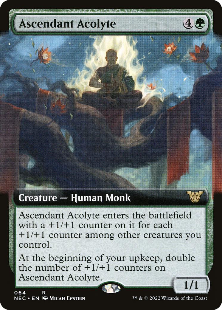Image of Ascendant Acolyte (Extended Art) [Kamigawa: Neon Dynasty Commander]