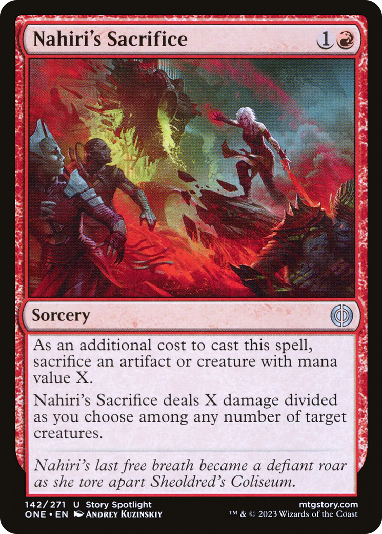 Image of Nahiri's Sacrifice [Phyrexia: All Will Be One]