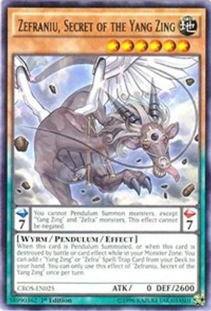 Image of Zefraniu, Secret of the Yang Zing [CROS-EN025] Rare