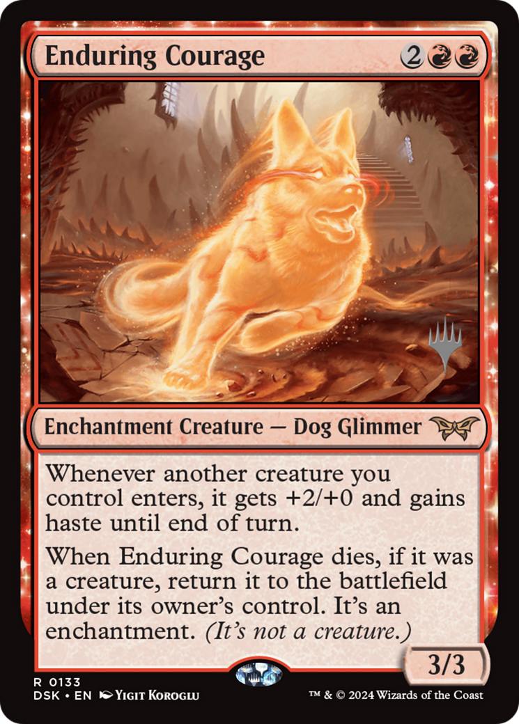 Image of Enduring Courage (Promo Pack) [Duskmourn: House of Horror Promos]