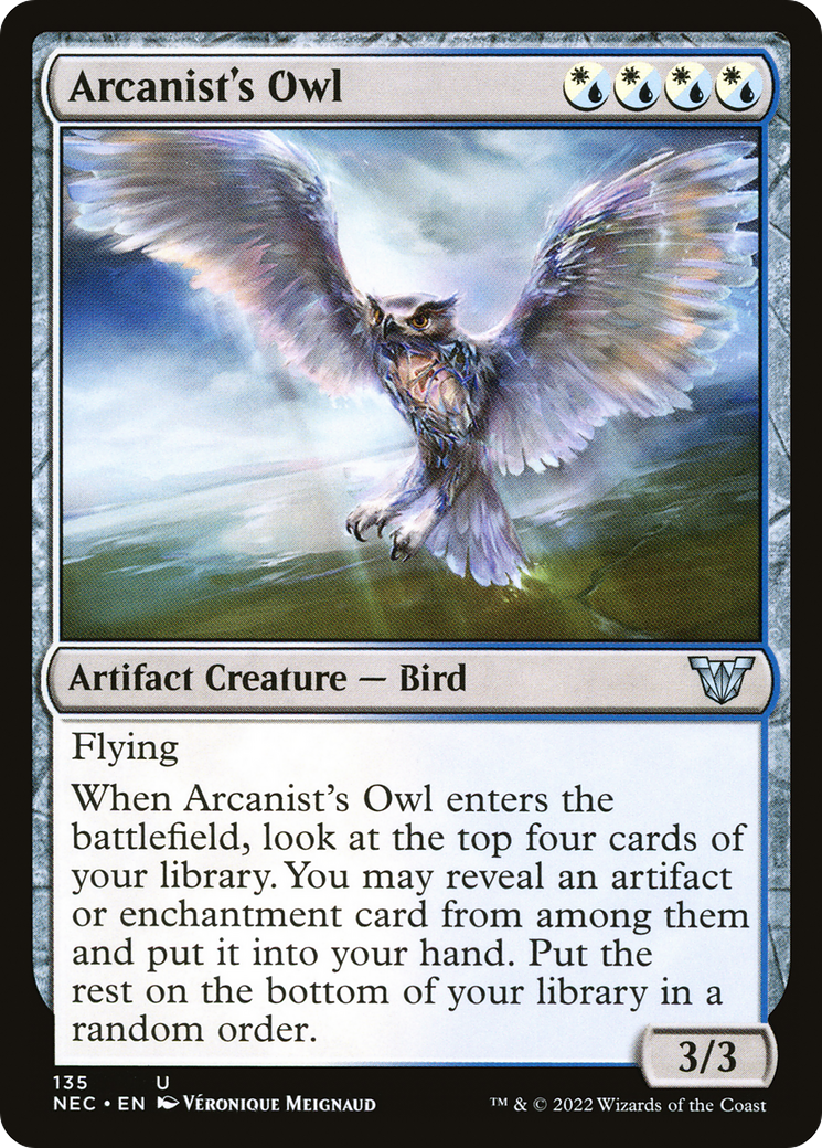 Image of Arcanist's Owl [Kamigawa: Neon Dynasty Commander]