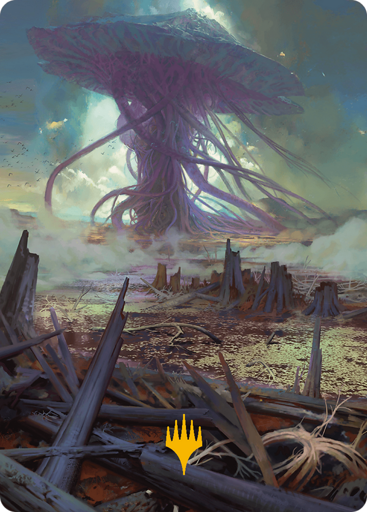 Image of Swamp Art Card (Gold-Stamped Planeswalker Symbol) [Modern Horizons 3 Art Series]