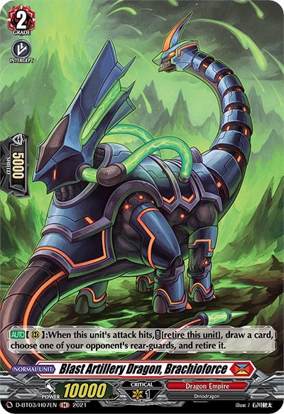 Image of Blast Artillery Dragon, Brachioforce (D-BT03/H07EN) [Advance of Intertwined Stars]