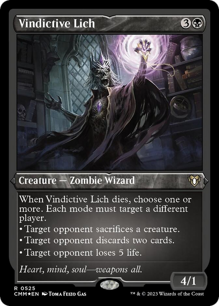 Image of Vindictive Lich (Foil Etched) [Commander Masters]