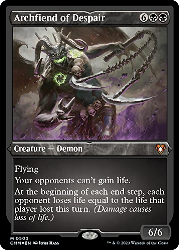 Image of Archfiend of Despair (Foil Etched) [Commander Masters]