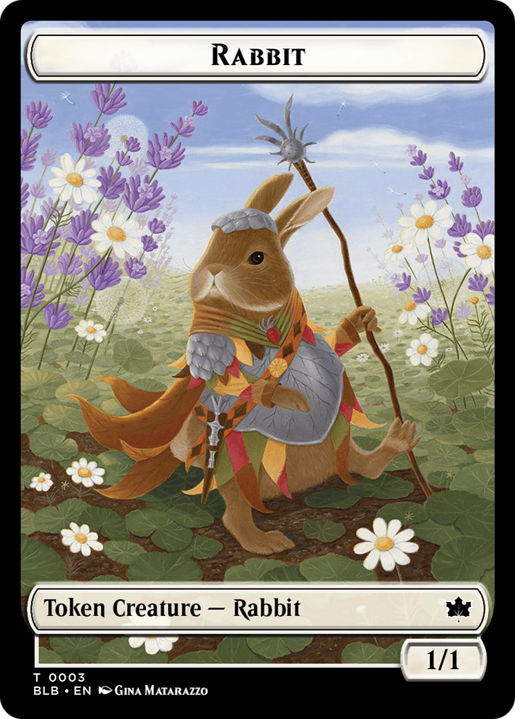 Image of Rabbit // Splash Lasher Double-Sided Token [Bloomburrow Tokens]
