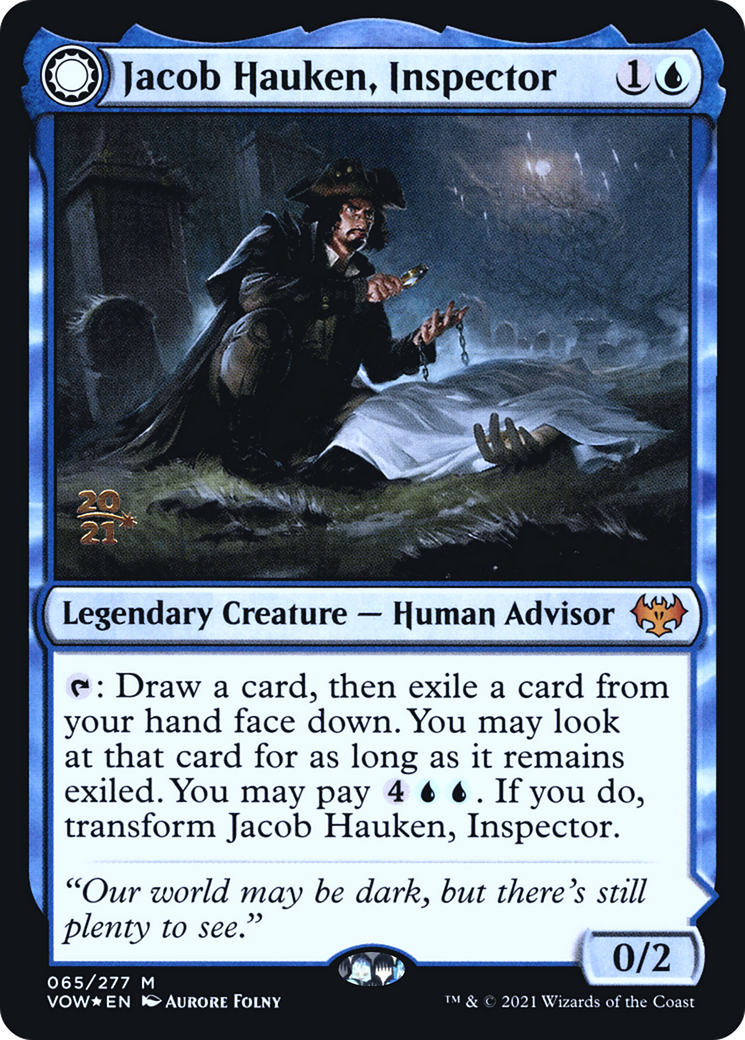 Image of Jacob Hauken, Inspector // Hauken's Insight [Innistrad: Crimson Vow Prerelease Promos]