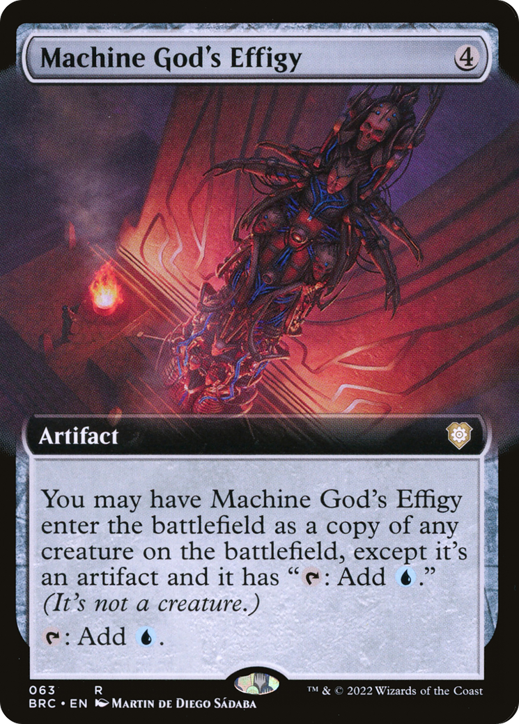 Image of Machine God's Effigy (Extended Art) [The Brothers' War Commander]