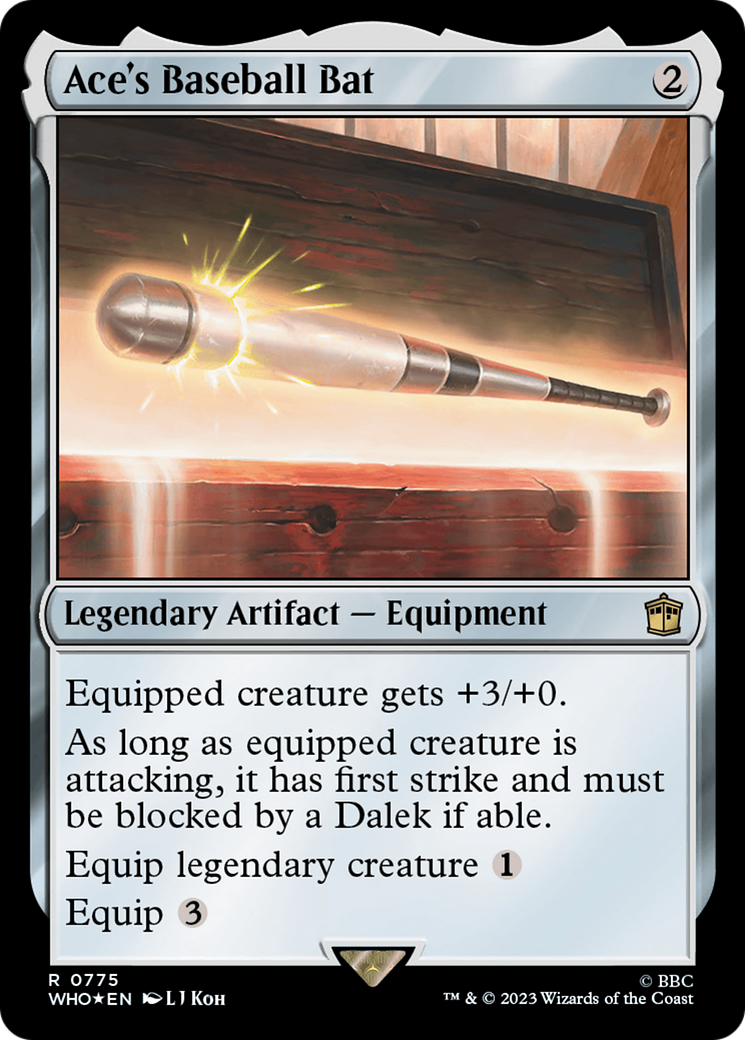 Image of Ace's Baseball Bat (Surge Foil) [Doctor Who]