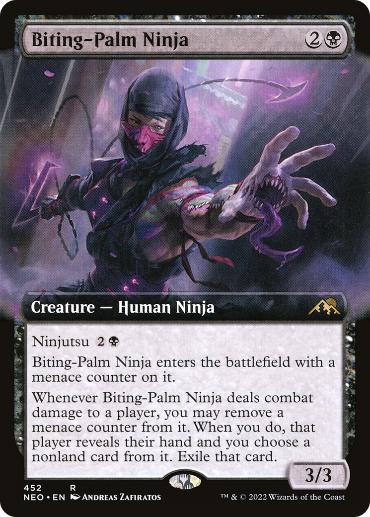Image of Biting-Palm Ninja (Extended Art) [Kamigawa: Neon Dynasty]