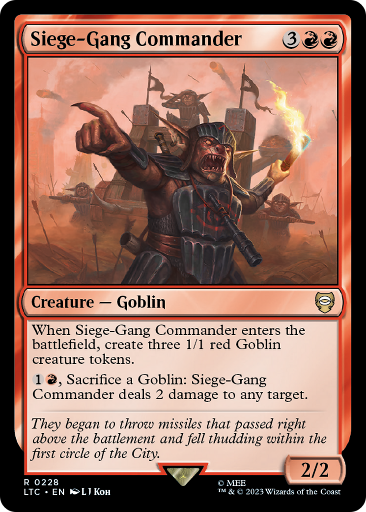 Image of Siege-Gang Commander [The Lord of the Rings: Tales of Middle-Earth Commander]