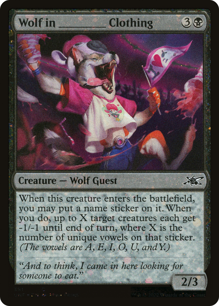Image of Wolf in _____ Clothing (Galaxy Foil) [Unfinity]
