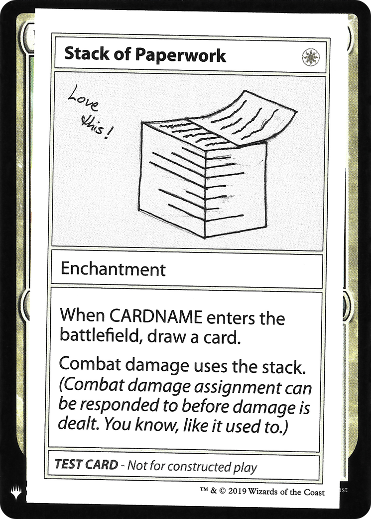 Image of Stack of Paperwork [Mystery Booster Playtest Cards]