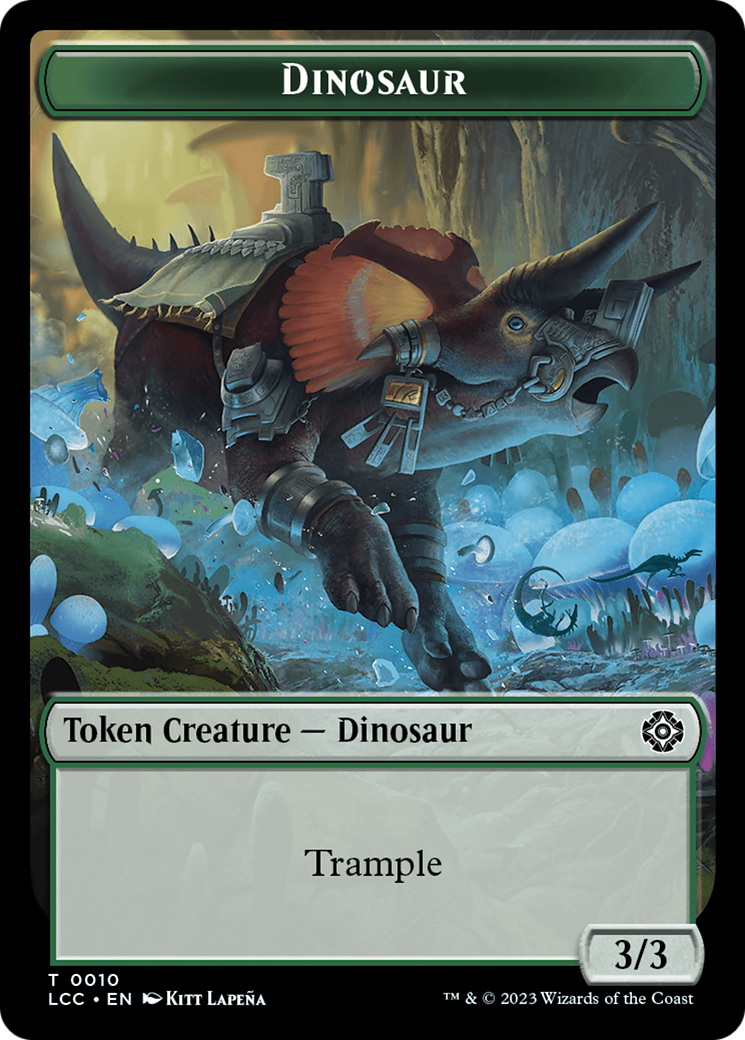 Image of The Monarch // Dinosaur Double-Sided Token [The Lost Caverns of Ixalan Commander Tokens]