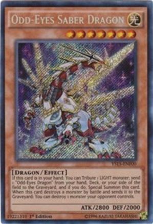Image of Odd-Eyes Saber Dragon [YS15-ENF00] Secret Rare