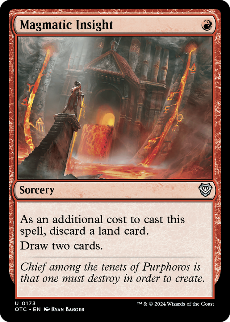 Image of Magmatic Insight [Outlaws of Thunder Junction Commander]