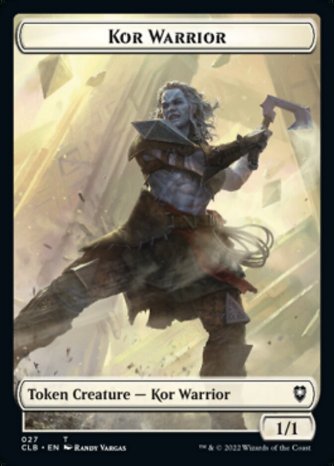 Image of Kor Warrior // Treasure Double-Sided Token [Commander Legends: Battle for Baldur's Gate Tokens]