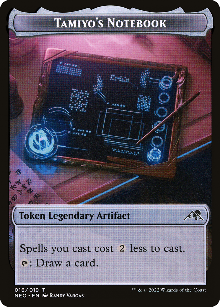 Image of Tamiyo's Notebook Token [Kamigawa: Neon Dynasty Tokens]