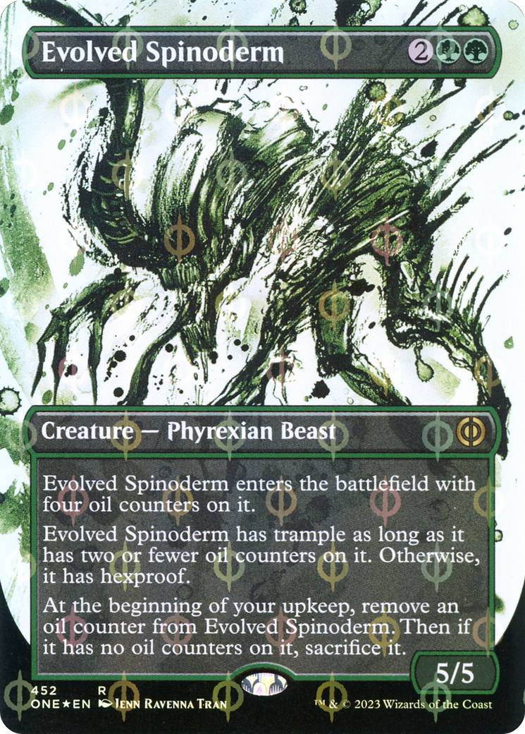 Image of Evolved Spinoderm (Borderless Ichor Step-and-Compleat Foil) [Phyrexia: All Will Be One]