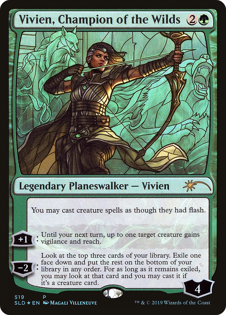 Image of Vivien, Champion of the Wilds (Stained Glass) [Secret Lair Drop Promos]